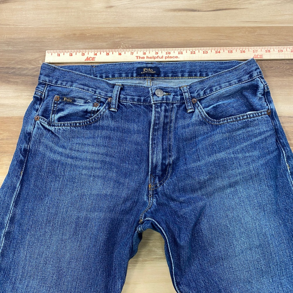 Polo Ralph Lauren Jeans Mens 34x30 Varick Slim Straight Leg Blue Denim - Picture 2 of 9
